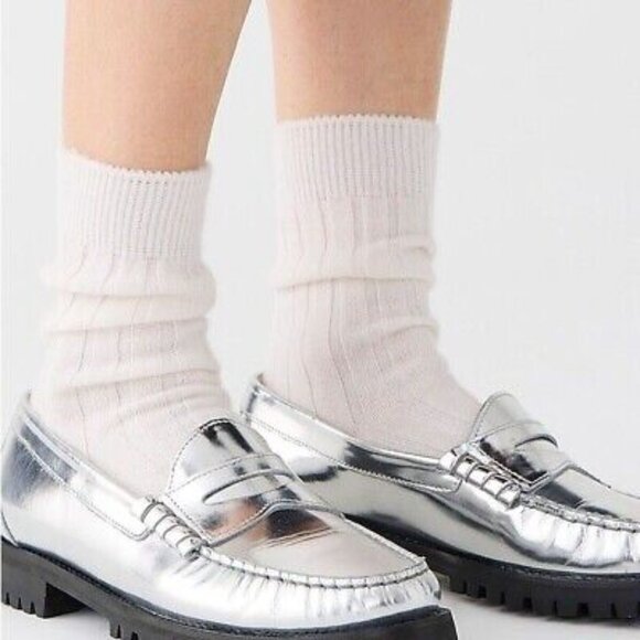 J.Crew Winona Silver Lug Sole Loafers - Picture 4 of 6